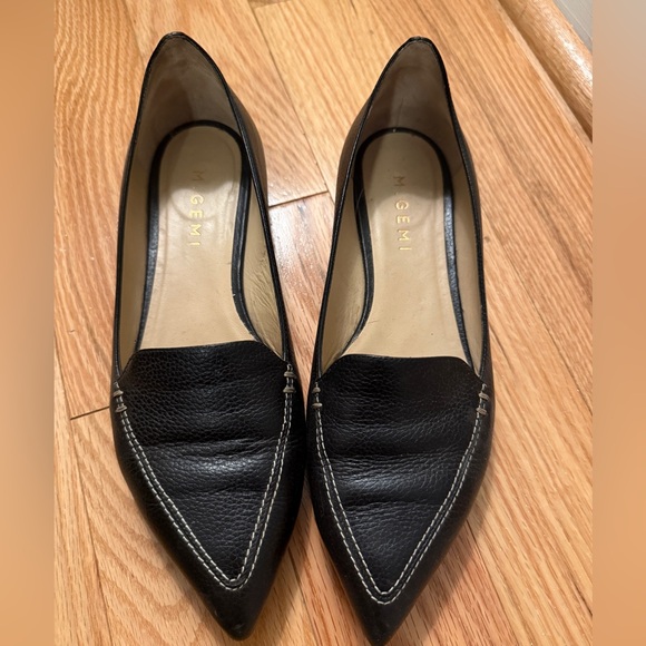 M.Gemi - The Stellato Sacchetto - Black Pebble Grain Leather Flats - Size 7.5 US - Picture 8 of 11